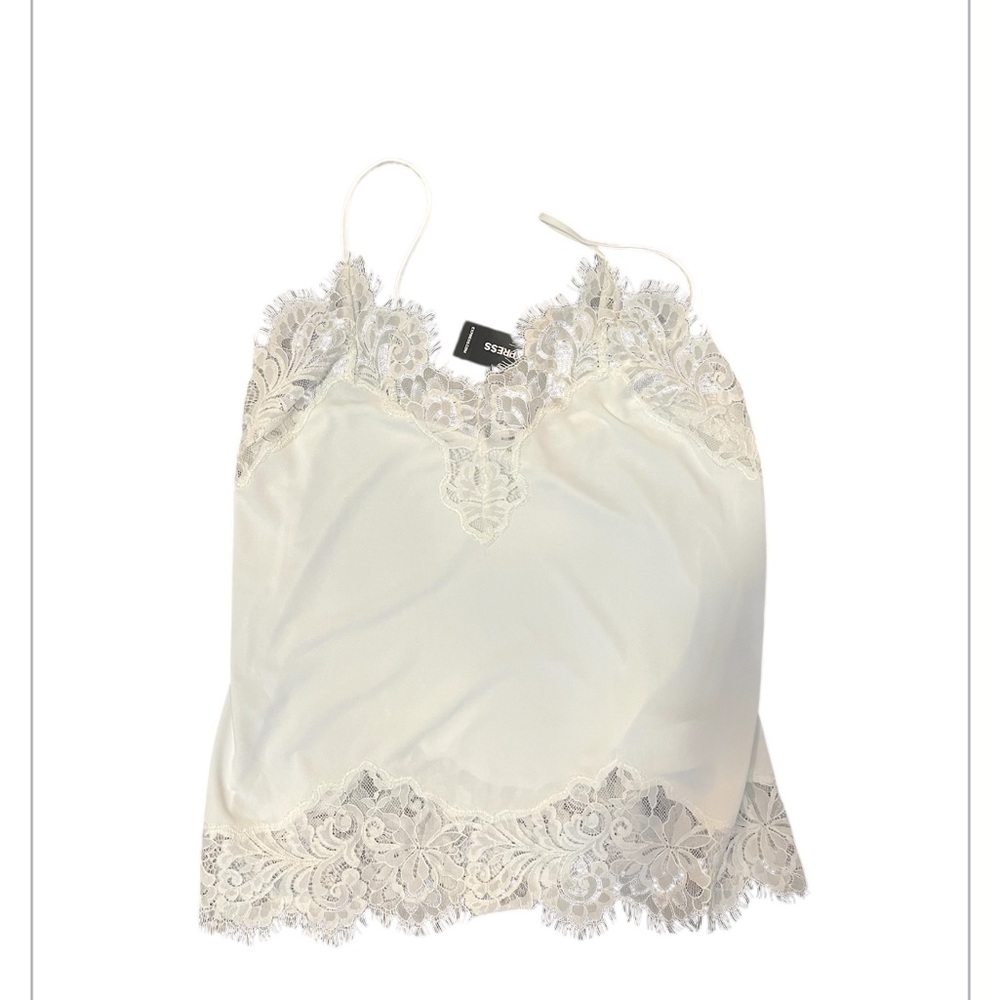 Express White Lace Trim Camisole Size XS